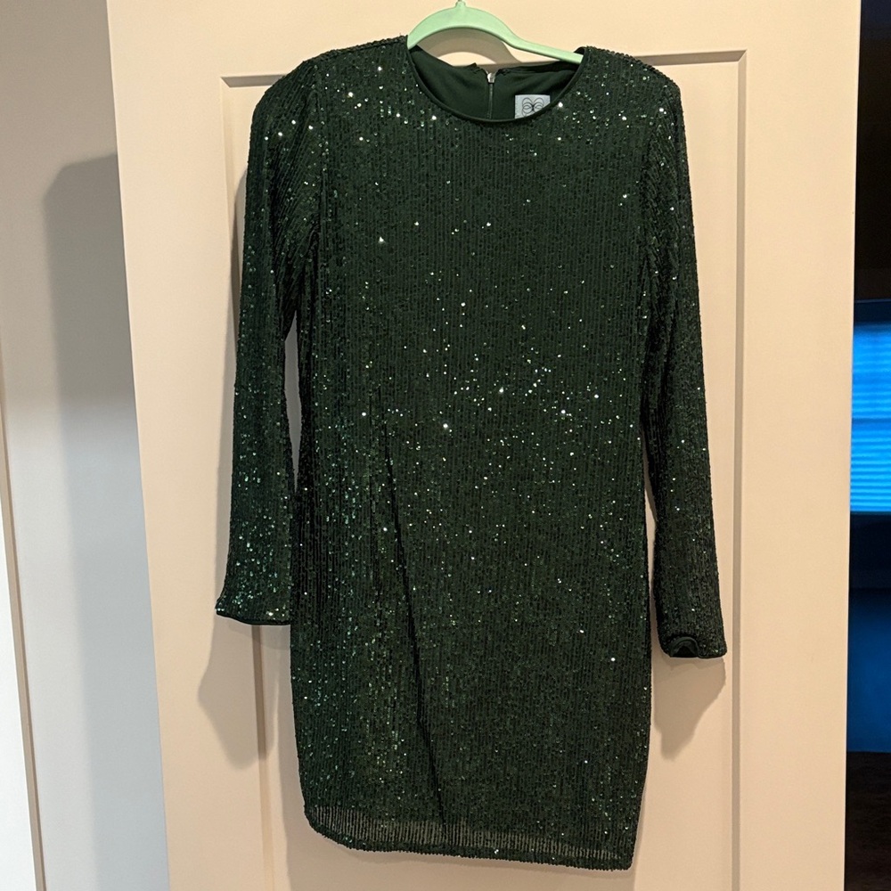 Green Sequin Mini Dress Size 8